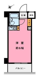 ライオンズマンション伊勢佐木町西の間取り画像