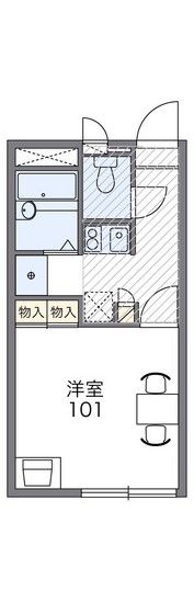 レオパレスジュネス M Kの間取り画像