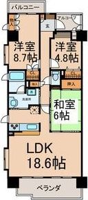 ロータリー春岡601号室の間取り画像