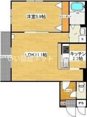 クレールAiの間取り画像