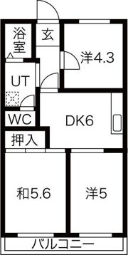 ラ・セーヌB棟の間取り画像