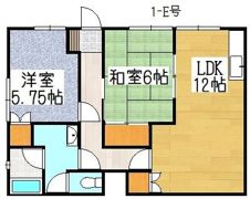日比野ハイツEの間取り画像