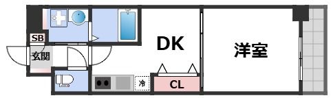 フロンティアタワー九条Ⅱの間取り画像