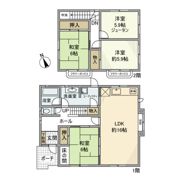 鵜ノ木戸建の間取り画像