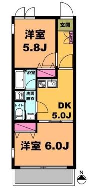月村マンションナンバー19の間取り画像