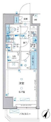 GENOVIA 川崎駅 green veilの間取り画像