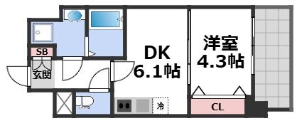 メイクス天王寺の間取り画像