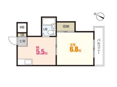 コーポカワモトの間取り画像
