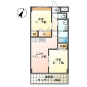 ヴィラージュ真名子の間取り画像