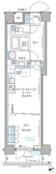 パークアクシス文京本郷の間取り画像