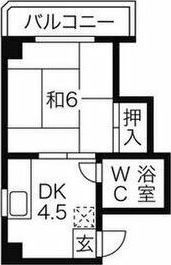 内田橋ロイヤルハイツIIの間取り画像