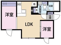 Recorrido Nakanoshinbashi 301号室の間取り画像