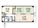 城北マンションの間取り画像
