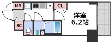 プレサンス堺筋本町ディスティニーの間取り画像