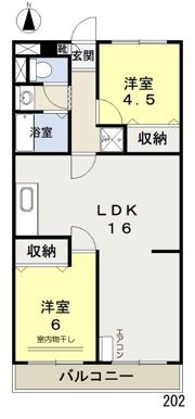 エバンス・ワケの間取り画像