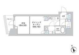 ライオンズフォーシア五反田の間取り画像