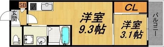 LECOCON守山Ⅲの間取り画像