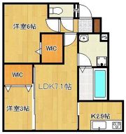 セジュールS・Aの間取り画像