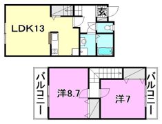 レジデンスSekiya－2B棟の間取り画像