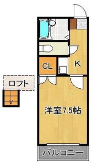 リバティ折尾の間取り画像