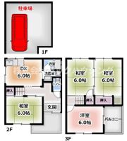 脇田町貸家の間取り画像