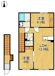 仮）北九州市八幡西区町上津役西2丁目賃貸アパート新築工事の間取り画像