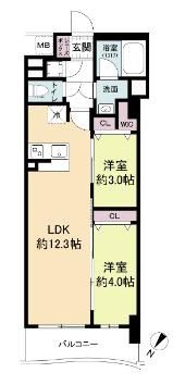 セレニテ神戸ミラクの間取り画像