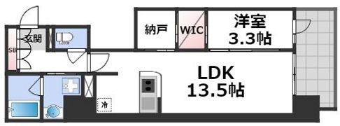 RJRプレシア南堀江の間取り画像