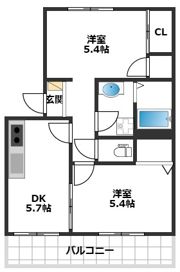 サザン五葉A棟の間取り画像
