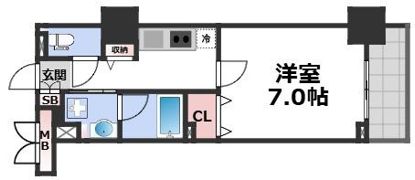 ハビテ靱センターコートの間取り画像