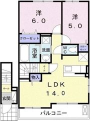 スカイロード Bの間取り画像