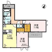 ラポール岡本の間取り画像