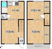 枚方市長尾家具町貸家の間取り画像