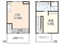 SATONOWA TERRACE 北棟の間取り画像