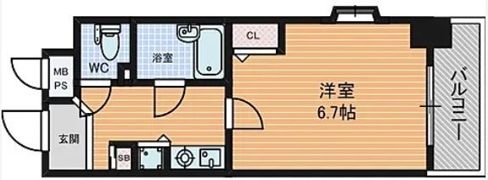 リーガル西天満306の間取り画像