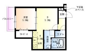 フジパレス千里丘東の間取り画像