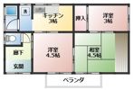 平佐町3DK貸家の間取り画像