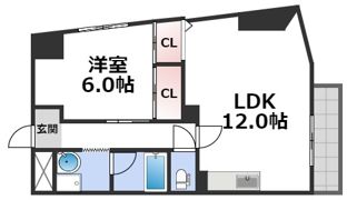 難波リーガルハウスの間取り画像