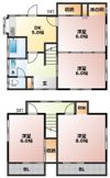 金堀町貸家の間取り画像
