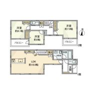 田柄戸建の間取り画像