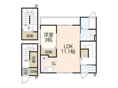 メゾンカリーノ牛田新町NO1の間取り画像