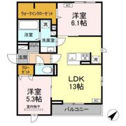 プレミア西条中央A棟の間取り画像