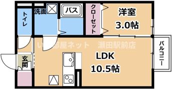 メゾンかやのの間取り画像