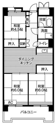 ビレッジハウス品川八潮タワー1号棟の間取り画像