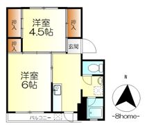 ビレッジハウス宮ヶ迫3号棟の間取り画像