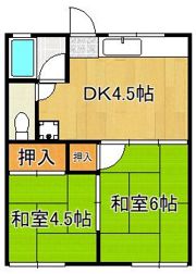 鷹ノ巣ハイツA棟の間取り画像
