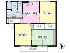 アルエート中居A棟の間取り画像