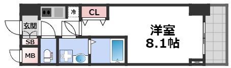 S-RESIDENCE阿波座Westの間取り画像