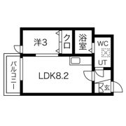 カーサ荒巻中央の間取り画像