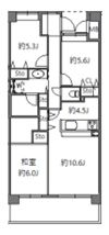 アソシエール溝の口の間取り画像